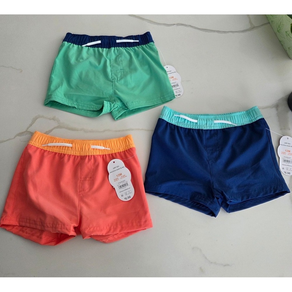Wonder nation baby boy swim trunks lot 12 mos